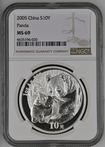 China yuan 2005 panda oz - china, 10