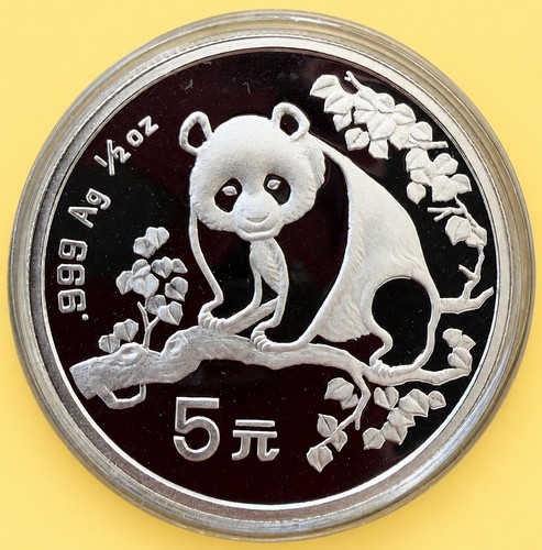 China panda 1993 oz silber - china, 1/2