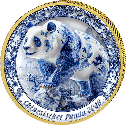 Silbermünze porzellan panda - panda, 1