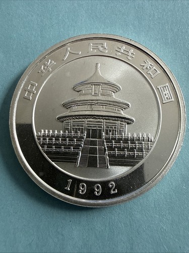 China silber panda 1992 10 - silber,